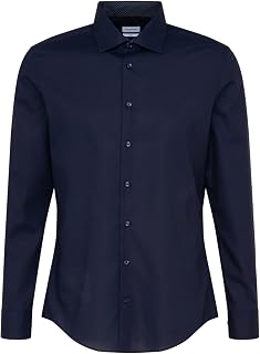 Seidensticker Herren Men Slim Patch Longsleeve Cotton Hemd (1er Pack)