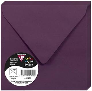 Clairefontaine Pollen Pack of 20 Envelopes 140 x 140 mm Black Currant