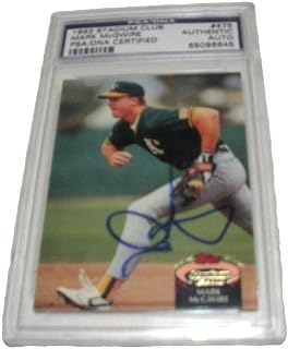 Mark Mcgwire Oakland Athletics Slabbed Rokie Psa/dna/coa Signed Card - Baseball Slabbed Autographed Cards