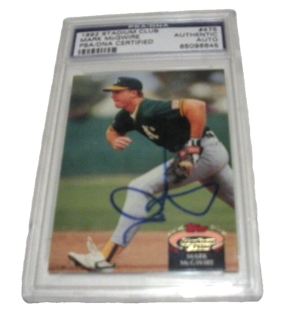 Mark Mcgwire Oakland Athletics Slabbed Rokie Psa/dna/coa Signed Card - Baseball 