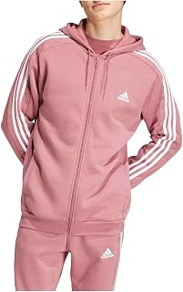 adidas Essentials French Terry 3-Stripes Full Zip Hoodie Men's Jacket