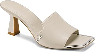 DKNY Women's Kailyn Square Toe Heeled Sandal Mules