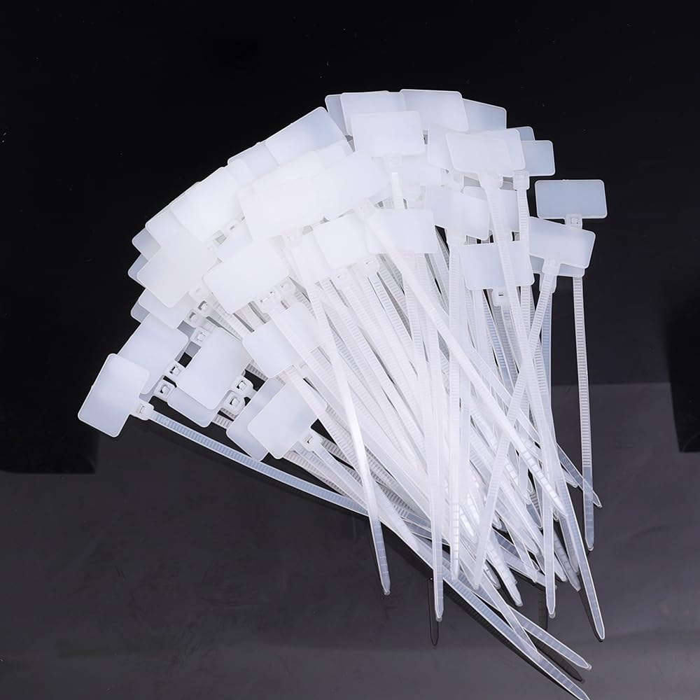 100pcs Colorful Nylon Cable Ties with Marker Tag Cable Self-Locking Zip Ties Off