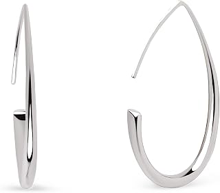 SINGULARU - Gota Arch Earrings - Earrings in 925 Sterling Silver 18 Kt Gold or Rhodium Plated - Stud Earrings without Clasp - Women's Jewellery - Various Finishes - Made in Europe