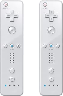 MOOGOLE 2 Pack Remote Controller for Nintendo Wii/Wii U | with Silicone Case and Wrist Strap