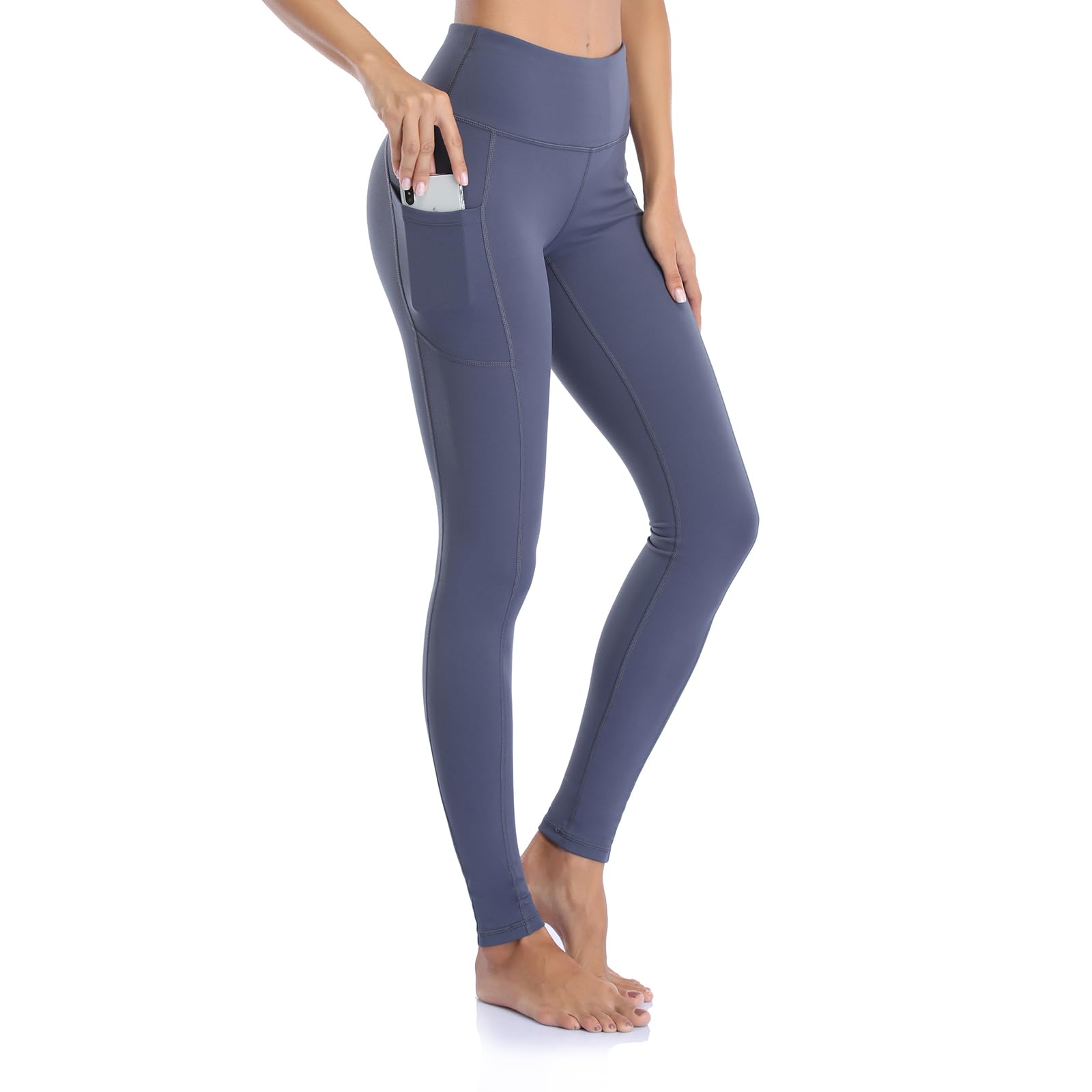 Leggings for Women Gym Yoga Pants with Pockets High Waist Workout Running Sports