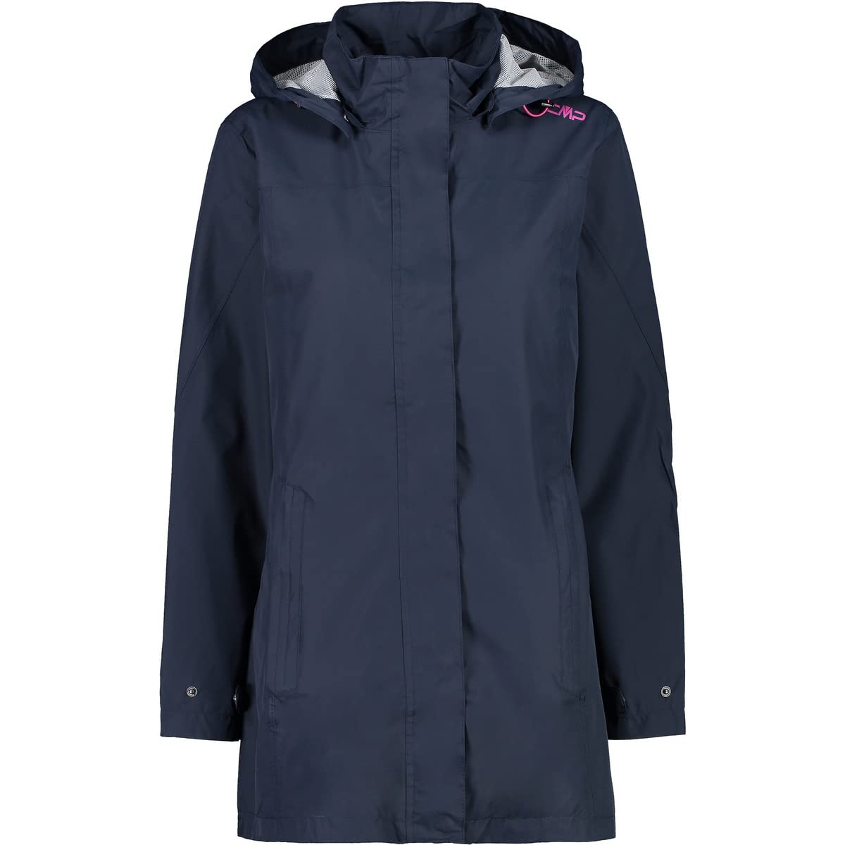 CMP - Women's Hooded Jacket with Snaps - Black Blue, XL