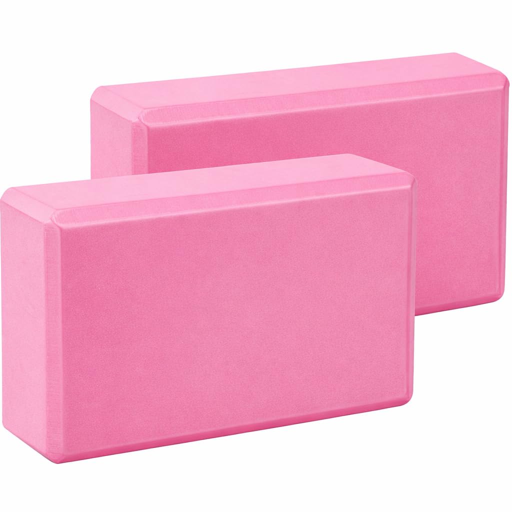 2Pcs Yoga Blocks – Anti-Slip Foam Gym Bricks for Pilates, Stretching & Fitness |