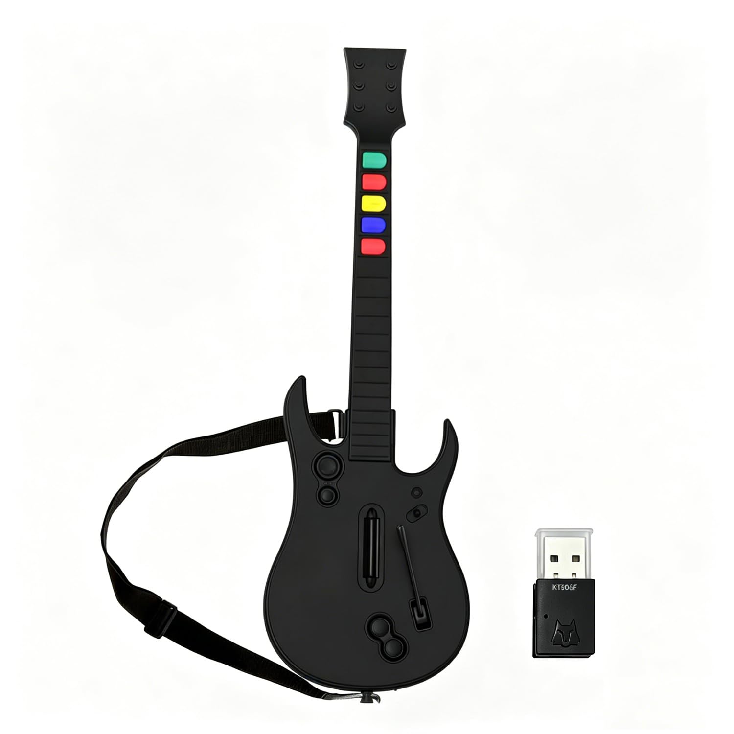 NBCP Guitar Hero Controller PC, Wireless PS3 /PC Guitar Hero Guitar with Dongle 