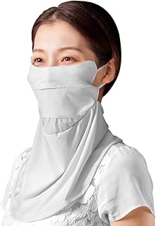 Alpha UV Protection Face Mask, Long Length, Cool to Touch, Pale UV Face Cover, A Difference in Summer, Sherbet Gray