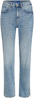 KARL LAGERFELD JEANS Women's High Rise Straight Denim with Slit