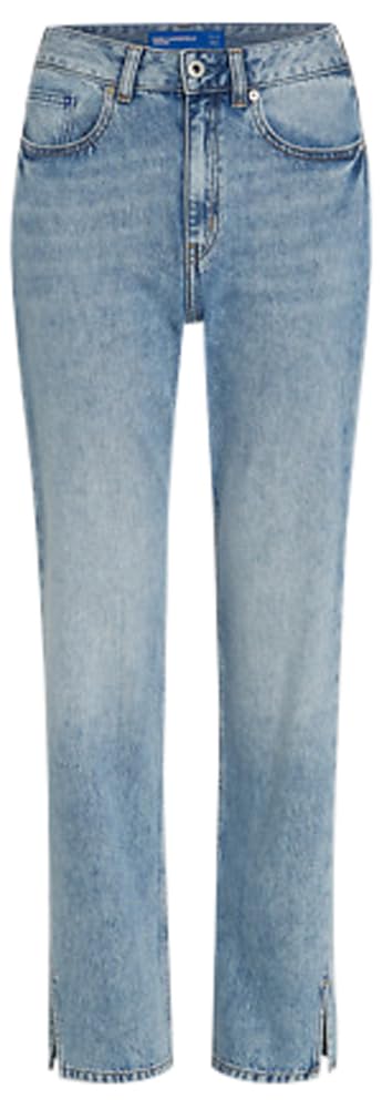 KARL LAGERFELD JEANS Women's High Rise Straight Denim with Slit