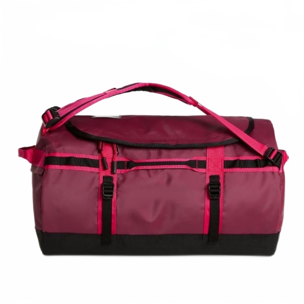 THE NORTH FACE Unisex Base Camp 50L Duffel Bag, Burgundy Crush/TNF Blac, S