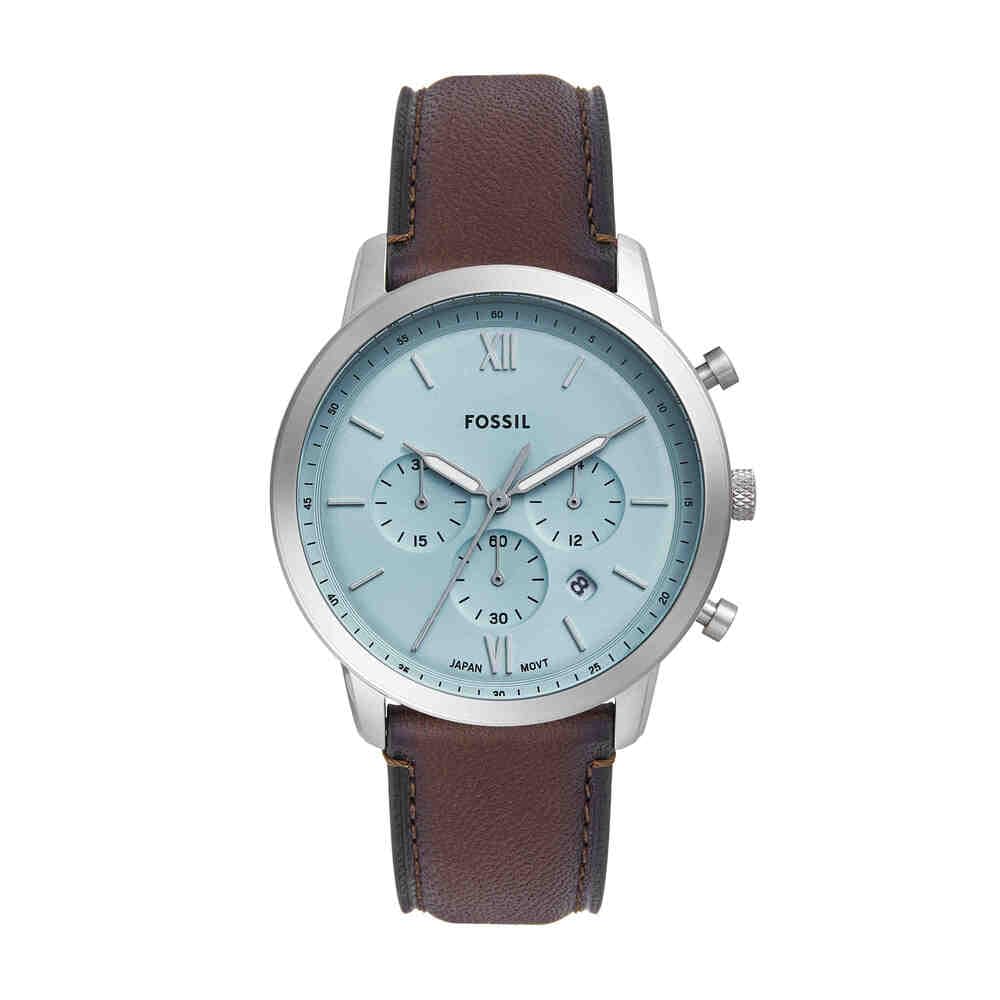 Fossil Neutra Watch for Men, Quartz Chronograph Movement with Leather Strap