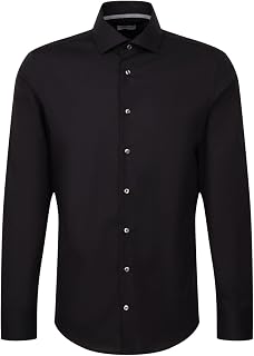 Seidensticker Men's Business Shirt - Regular Fit - Non Iron - Kent Collar - Long Sleeve - 100% Cotton