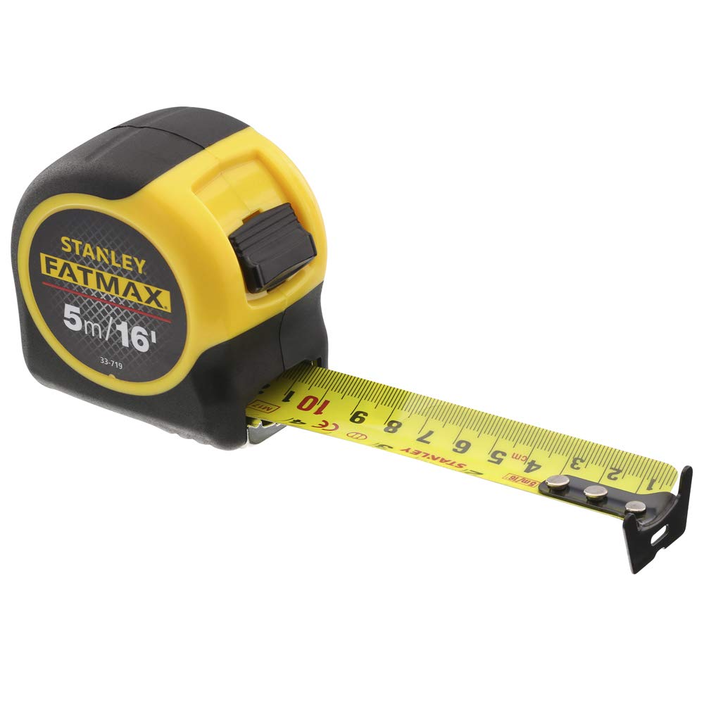 STANLEY FATMAX 5m/16' Tape Measure, Blade Armour Coating, 3.3m Tape Standout, Ma