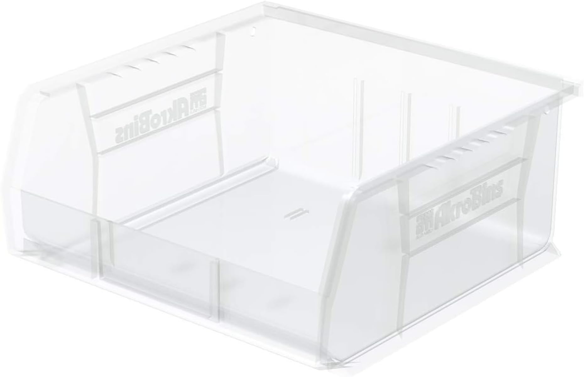Akro-Mils 30235 AkroBins Plastic Storage Bins, 11"x11"x5", Clear, 6-Pack | Space