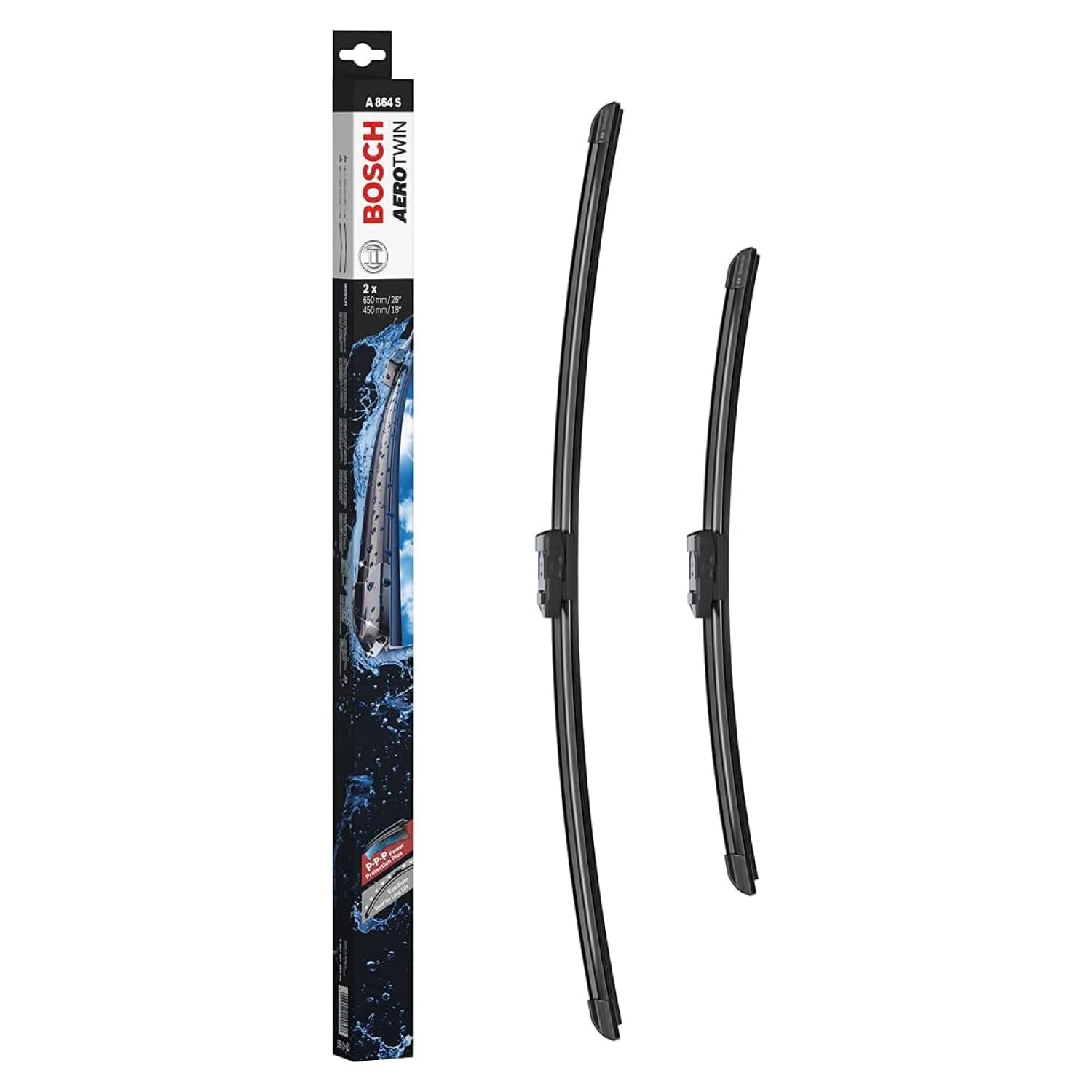 Bosch Aerotwin A 864 S - Front Windscreen Wipers, 2 Blades, 650 mm / 450 mm | Se