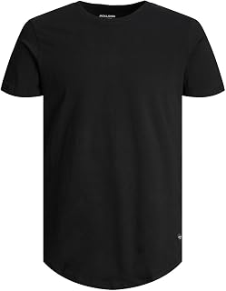 Jack & Jones JJENOA T-Shirt Mode Virilha Curta Plus Size Homens, Round Gola, Short Sleeve, Long,