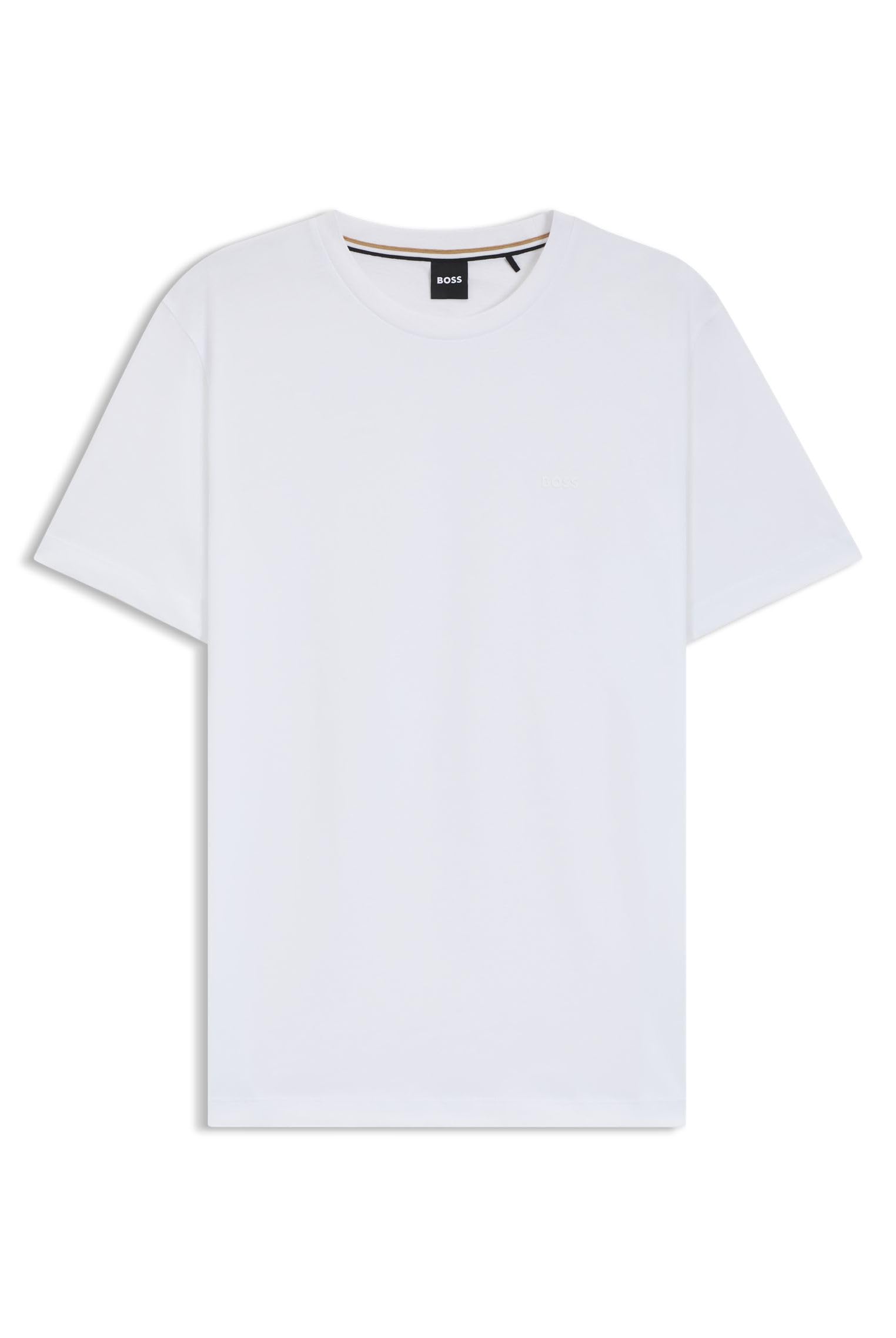 BOSS Men Tegood Slub Cotton T-Shirt with Logo Detail