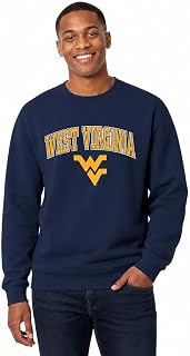 Campus Colors West Virginia Mountaineers Adult Arch and Gameday Logo Crew Neck Sweatshirt - Navy, Men, Blue, Large