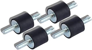M6 Rubber Mounts, Air Compressor Pump Shock Absorbers Anti-Vibration Silentblock Generator Motor Mounts Car Boat Bobbins Shock Dampers, Pack of 4 (M6 20X20mm)