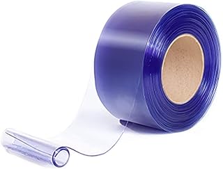 VIZ-PRO Standard Clear PVC Smooth Curtain Strip Door Bulk Roll, 164' Length x 8" Width x 0.08" Thick