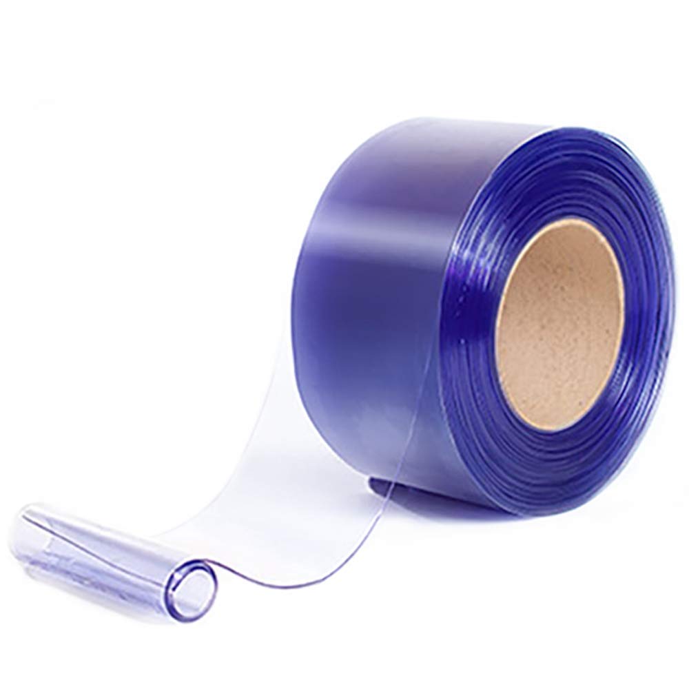 VIZ-PRO Standard Clear PVC Smooth Curtain Strip Door Bulk Roll, 164' Length x 8"