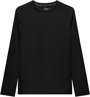 DEVOROPA Boys UPF 50+ Rash Guard Swim Shirt Long Sleeve Quick Dry Lightweight Kids Surf Swimsuit