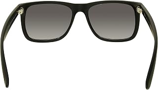 Ray-Ban Justin Black Rubber Sunglasses Modern RB4165 602488 55