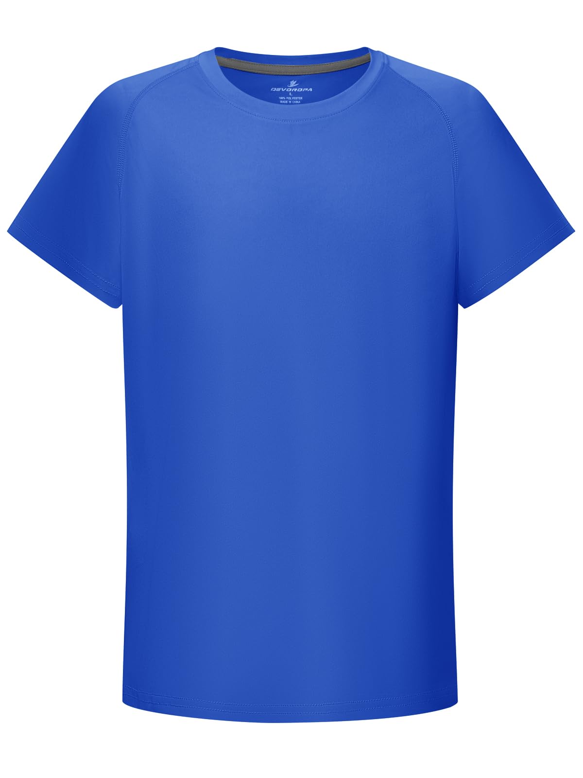 DEVOROPA Youth Boys Rash Guard Swim Shirt Short Sleeve UPF 50+ Sun Shirts Lightw