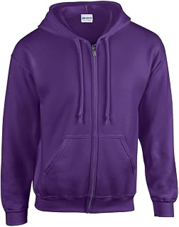 (ギルダン) Gildan ユニセックス ヘビーブレンド フルジップ スウェットパーカー アウター フーディー トップス 男女兼用 (M) (パープル)