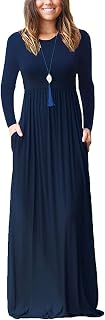 Hount Women's Summer Sleeveless Striped Flowy Casual Long Maxi Dress with Pockets