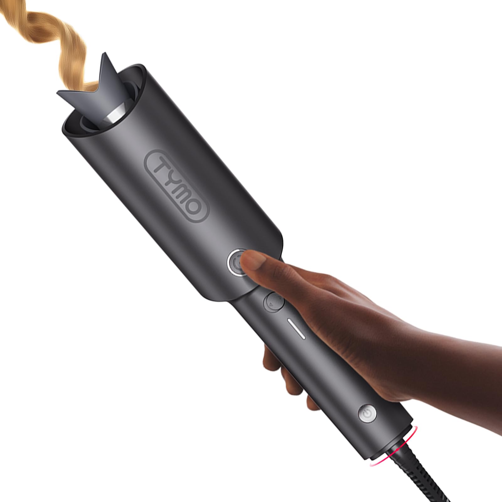 TYMO Hair Curler Automatic Rotating - CURLPRO, Curling Wand, Gray 1 inch | Ceram