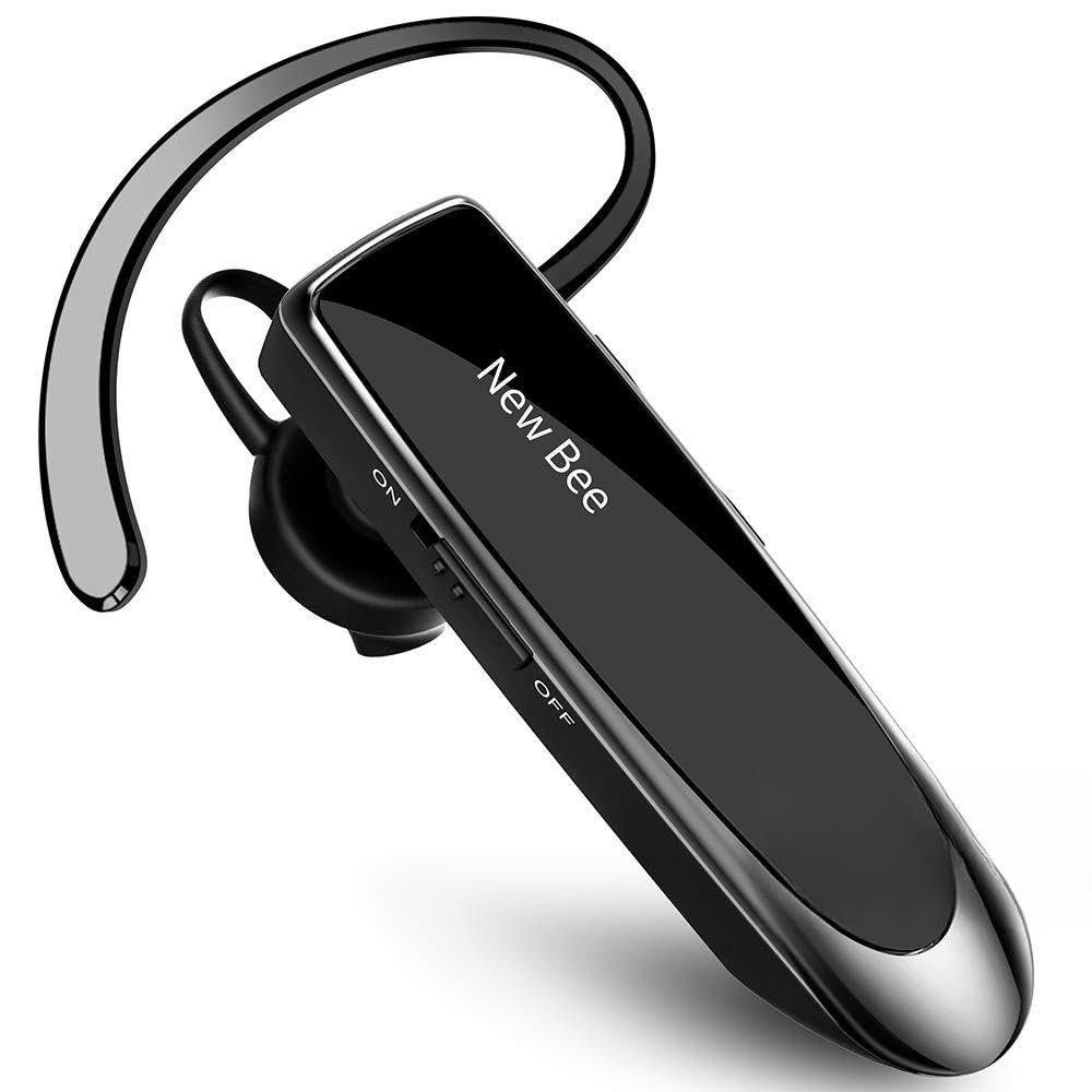 New Bee Bluetooth Earpiece V5.0 Wireless Handsfree Headset with Microphone 24 Hr