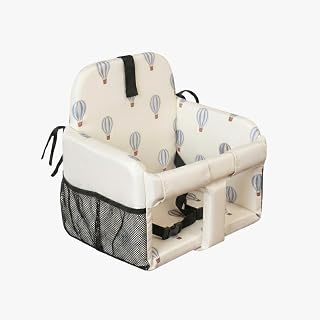 Coco Seat High Chair Insert & Shopping Cart Cover for Baby, Padded Seat Insert with Safety Buckle for Restaurant High Chairs, Grocery Carts, Foldable Portable, Balloons