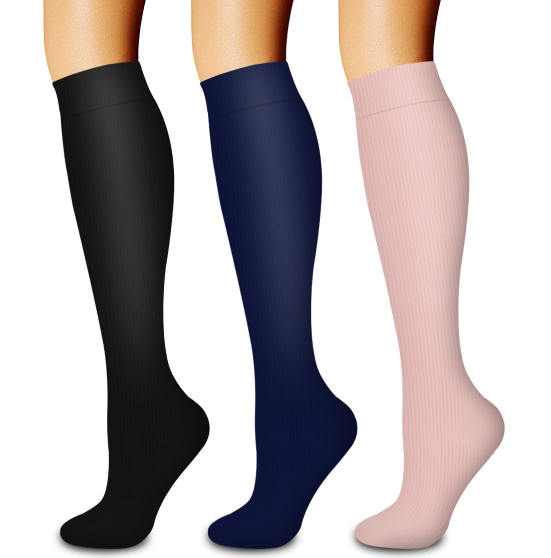 3 Pack Medical Compression Sock-Compression Sock For Women and Men Circulation -