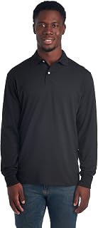 Jerzees Men's Spot Shield Long Sleeve Polo Sport Shirt Polo Shirt (Pack of 1)