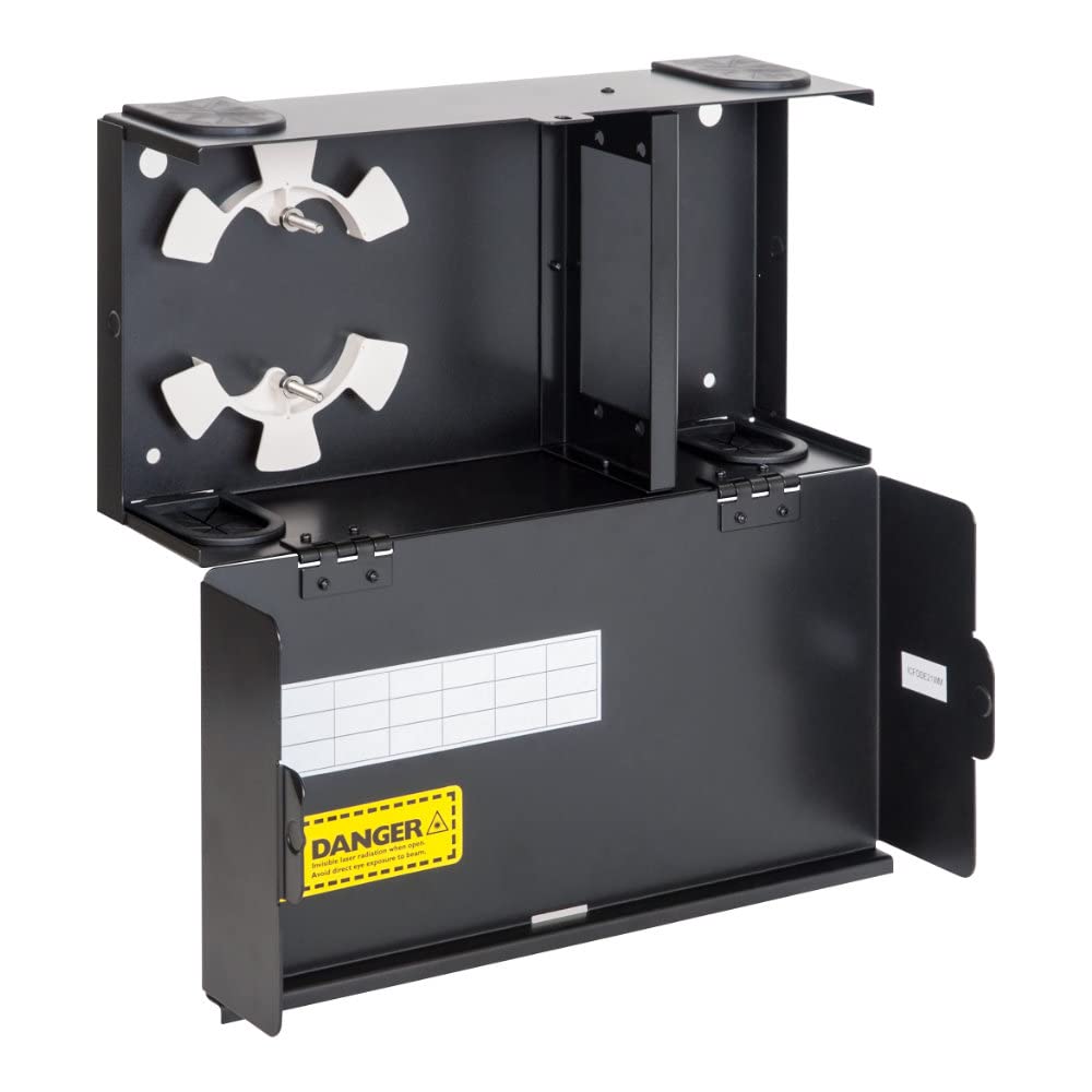ICC Fiber Optic Wall Mount Enclosure, LGX Compatible, 2 Slots, Black | Supports 