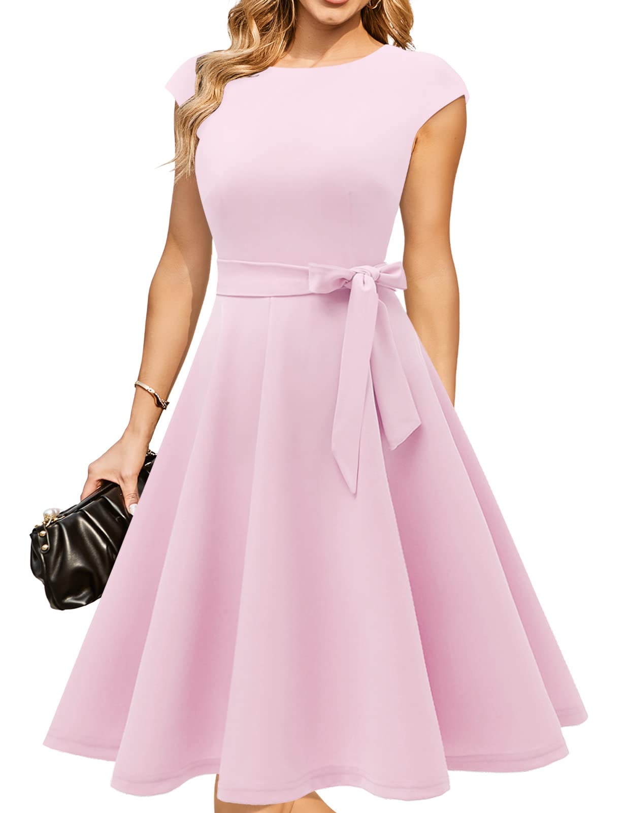 DRESSTELLS Women's Cocktail Dresses, Formal Wedding Guest Church Dress
