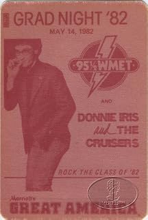 Donnie Iris 1982 Radio Promo Backstage Pass WMET Chicago