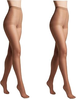 Conte elegant Women's Sustainable Half -matt 2-Pack - Mixed Women's Sticky Tights with Marked Panties - Only United Shade 40