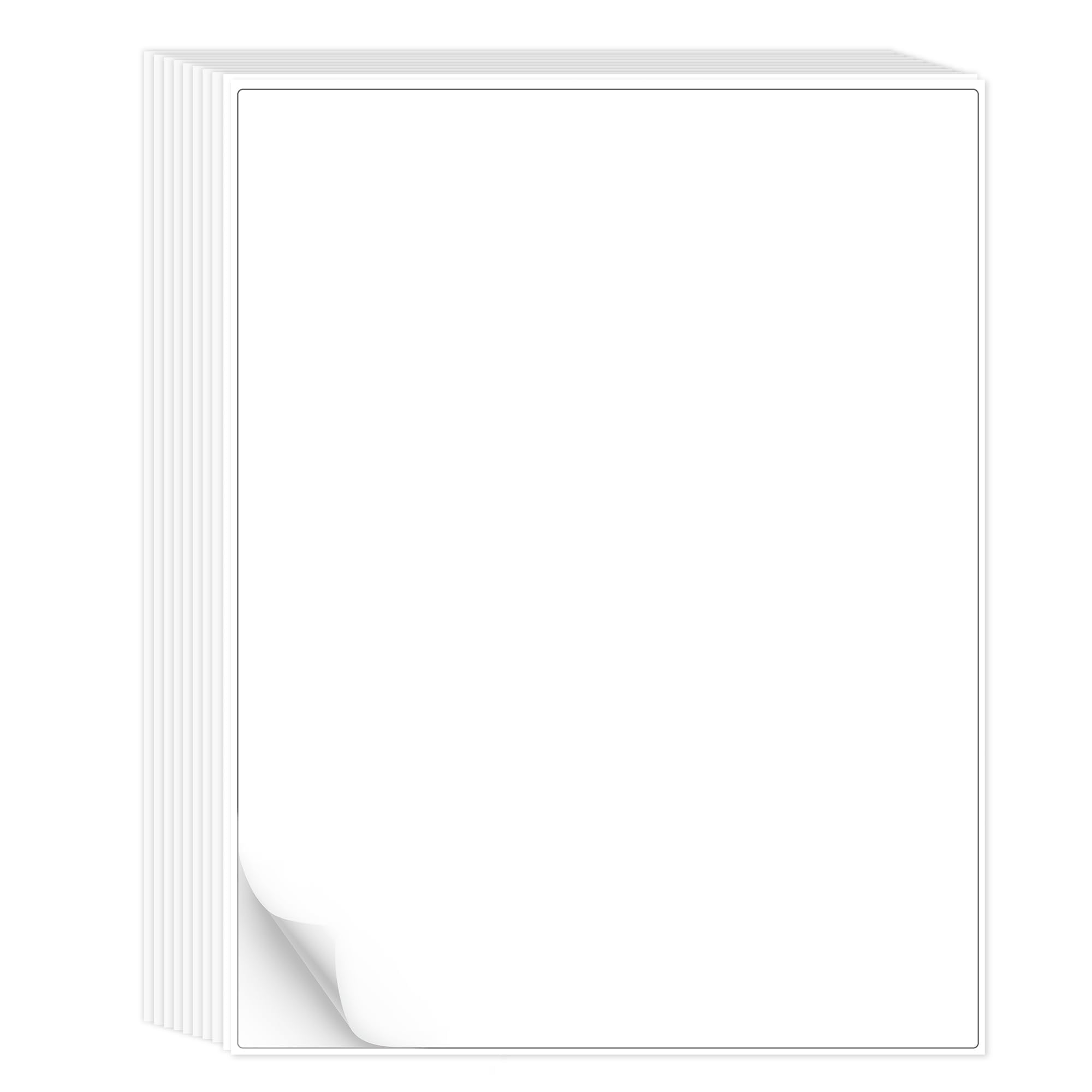 L LIKED 30 Sheets Full Page Printable Sticker Label Papers, 8.5 x 11 in | for In
