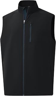 M MAELREG Mens Vests Outerwear Windproof Lightweight Softshell Vests Zip Pockets Sports Sleeveless Jacket Golf Vests for Men