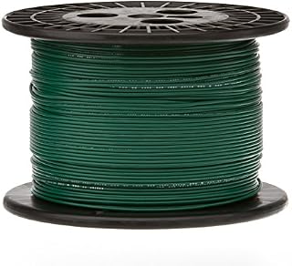 20 AWG Gauge Stranded Hook Up Wire, 1000 ft Length, Green, 0.0320" Diameter, UL1007, 300 Volts