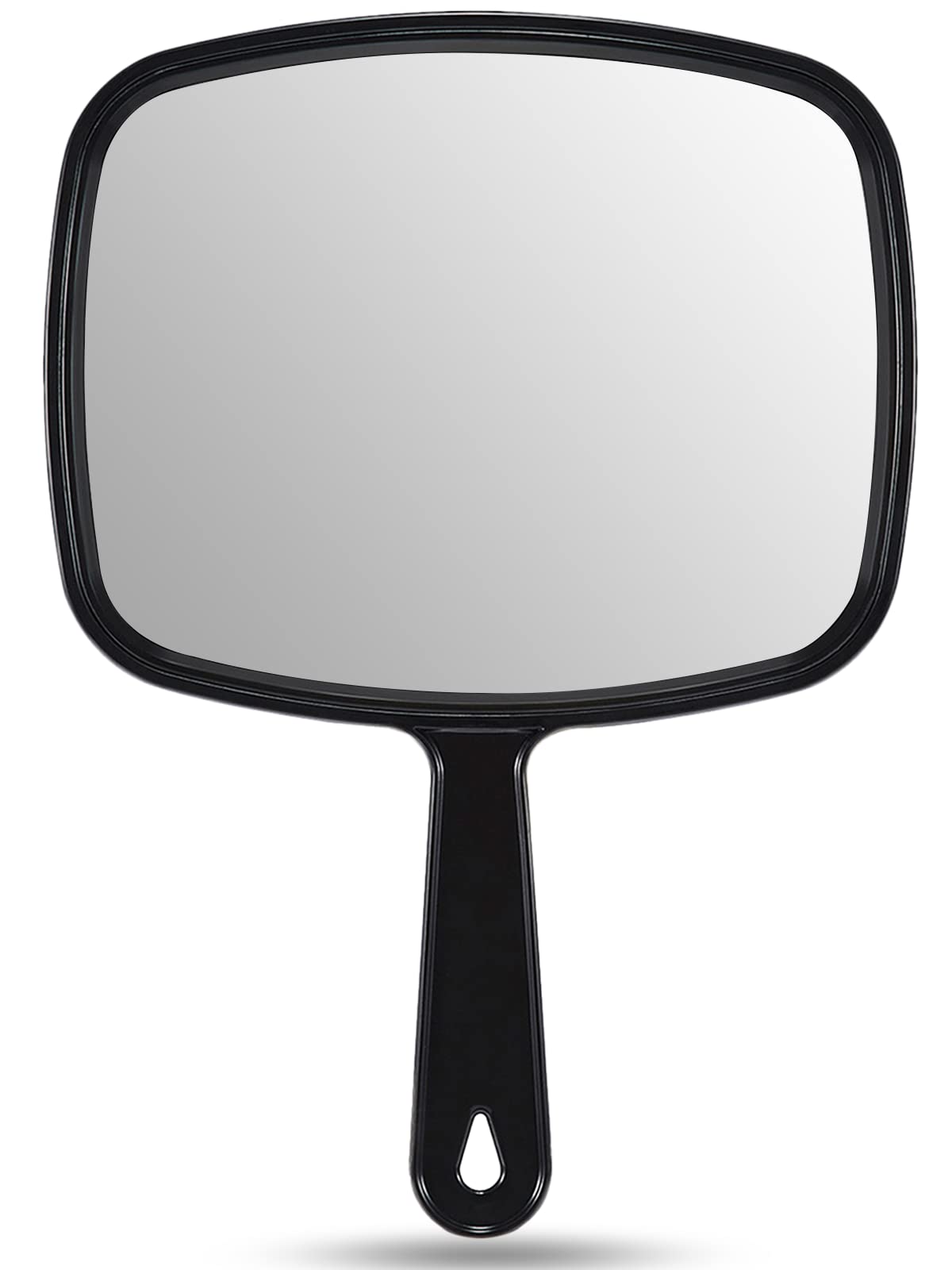OMIRO 9.3" L x 6.6" W Hand Mirror, Square Black Handheld Mirror with H
