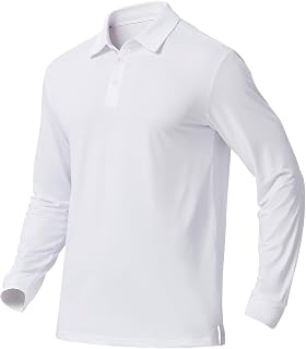 NAVISKIN Men's Quick Dry Golf Polo Shirt UPF 50 Long Sleeve Short Sleeve Moisture Wicking Polo Shirt
