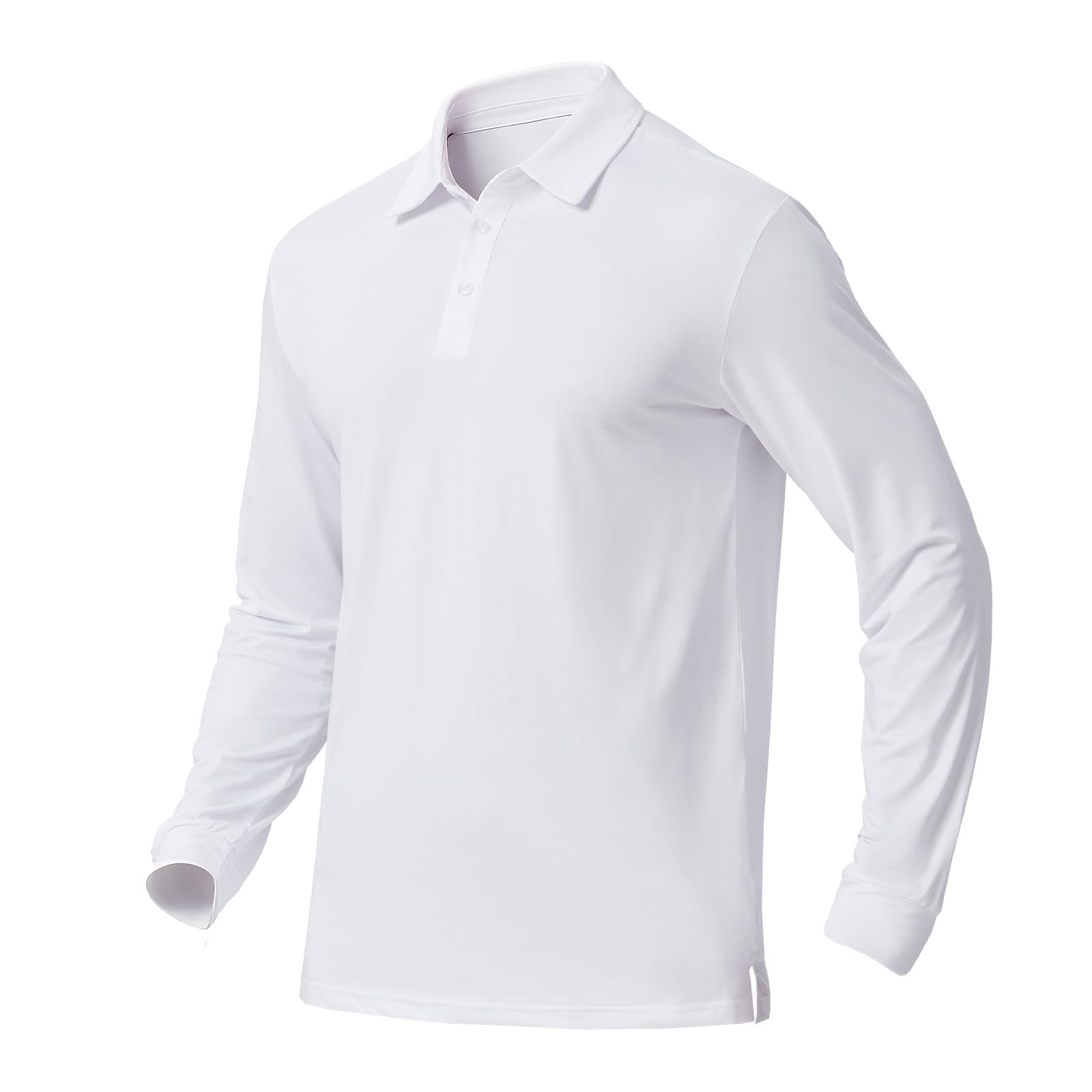 NAVISKIN Men's Quick Dry Golf Polo Shirt UPF 50 Long Sleeve Short Sleeve Moistur