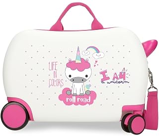 ROLL ROAD I Am Unicorn Kids Suitcase White, 2 Wheels