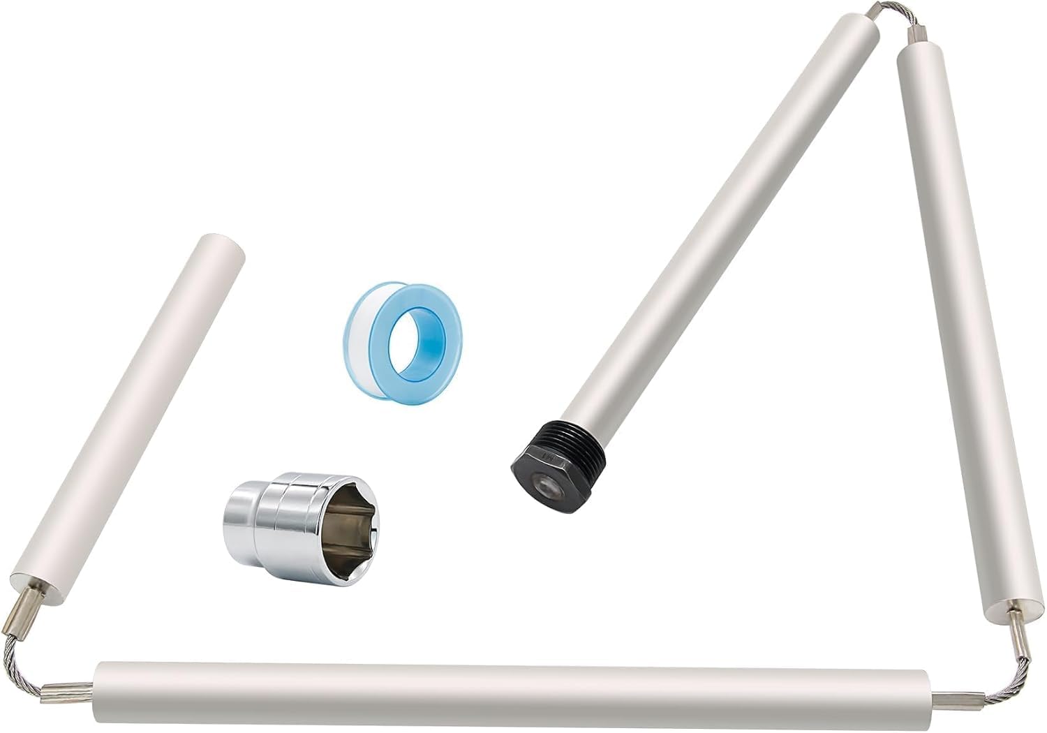 yrjns 44" Flexible Magnesium Anode Rod, Hot Water Heater Anode Rod | Replace for